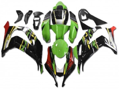 Carénages Moto Kawasaki ZX10R 2021-2025 - Vert Jaune Rouge Noir Abordables