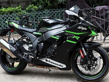 Carénages Moto Kawasaki ZX10R 2021-2025 - Noir Vert Blanc Abordables