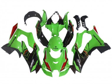 Carénages Moto Kawasaki ZX10R 2021-2025 - Vert Noir Rouge Abordables