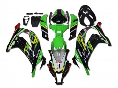 Carénages Moto Kawasaki ZX10R 2011-2015 - Vert Jaune Noir Brillant Rouge Showr 1 Abordables