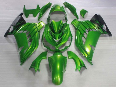 Kits Carénage Moto ABS Kawasaki ZX14R ZZR1400 2006-2011 - Vert Noir Brillant Abordables