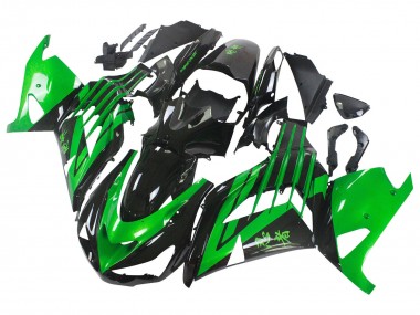 Kits Carénage Moto Kawasaki ZX14R ZZR1400 2012-2024 - Vert Noir Brillant Abordables