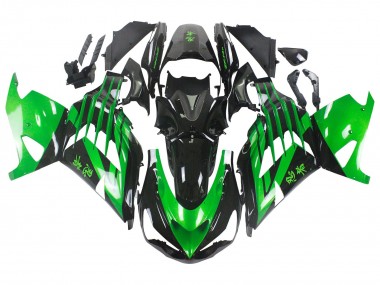 Kits Carénage Moto Kawasaki ZX14R ZZR1400 2012-2024 - Vert Noir Brillant Abordables