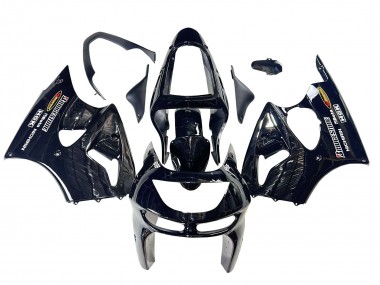 Carénages Moto Kawasaki ZX6R 1998-1999 - Noir Brillant Jaune Elf Bridgestone Abordables