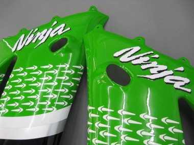 Carénages Moto Kawasaki ZX6R 2003-2004 - Vert Blanc Noir Elf Bridgestone Abordables