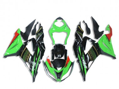 Carénages Moto Kawasaki ZX6R 2013-2018 - Vert Noir Brillant Rouge Rayon de Miel Abordables