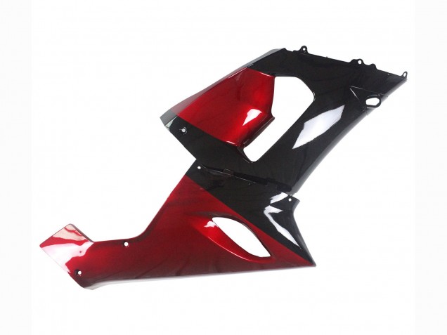 Carénage Moto Kawasaki ZX6R 2005-2006 - Rouge Noir Brillant