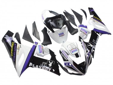 Carénages Moto Kawasaki ZX6R 2005-2006 - Blanc Violet Noir Rizoma Playboy DENSO Abordables