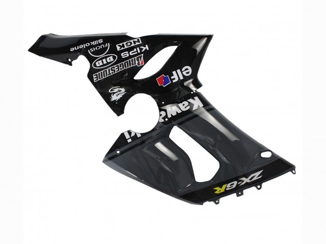 Carénages Moto Kawasaki ZX6R 2005-2006 - Gris Foncé Noir