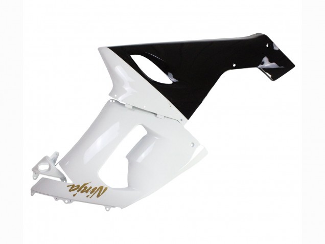 Carénages Moto Kawasaki ZX6R 2005-2006 - Blanc Noir Or Ninja
