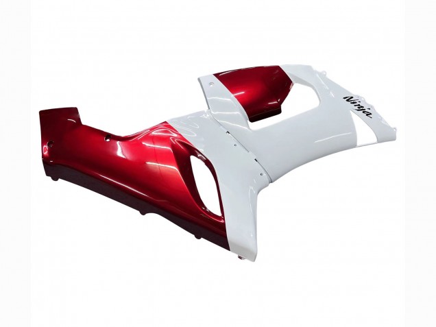 Carénages Moto Kawasaki ZX6R 2005-2006 - Blanc Rouge