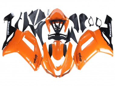 Carénages Moto Kawasaki ZX6R 2007-2008 - Orange Noir Ninja Abordables