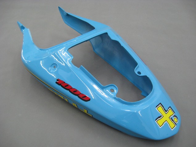 Carénages Moto Suzuki GSXR1000 2000-2002 - Bleu Clair Jaune Noir Motul Rizla