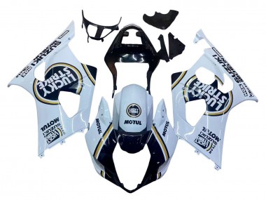Carénages Moto Suzuki GSXR 1000 2003-2004 - Blanc Noir Or Motul Lucky Strike Abordables