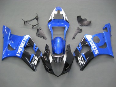 Carénages Moto Suzuki GSXR 1000 2003-2004 - Bleu Blanc Noir Abordables