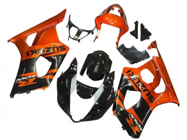 Carénage Moto Suzuki GSXR 1000 2003-2004 - Burnt Orange Noir Brillant Abordables