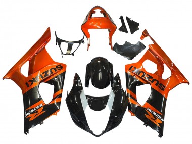 Carénage Moto Suzuki GSXR 1000 2003-2004 - Burnt Orange Noir Brillant Abordables