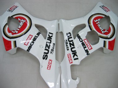 Carénages Moto Suzuki GSXR 1000 2003-2004 - Blanc Rouge Motul Lucky Strike Abordables