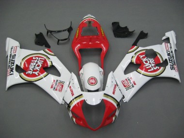 Carénages Moto Suzuki GSXR 1000 2003-2004 - Blanc Rouge Motul Lucky Strike Abordables