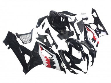 Carénages Moto Suzuki GSXR 1000 2005-2006 - Noir Brillant Rouge Blanc Requin Abordables