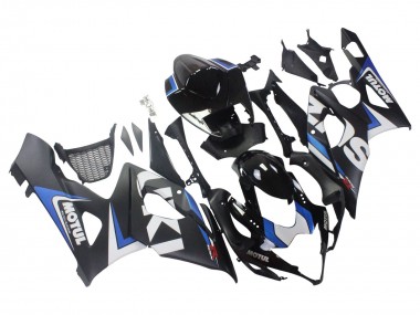 Carénages Moto Suzuki GSXR 1000 2005-2006 - Noir Bleu Blanc Motul Abordables