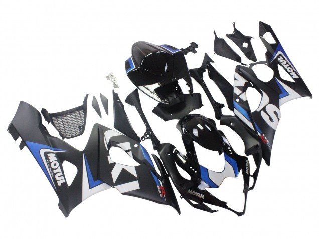 Carénages Moto Suzuki GSXR 1000 2005-2006 - Noir Bleu Blanc Motul