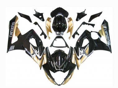 Carénages Moto Suzuki GSXR 1000 2005-2006 - Noir Or Abordables