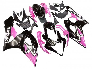Carénages Moto Suzuki GSXR 1000 2005-2006 - Noir Brillant Rose Abordables