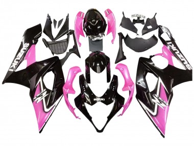 Carénages Moto Suzuki GSXR 1000 2005-2006 - Noir Brillant Rose Abordables