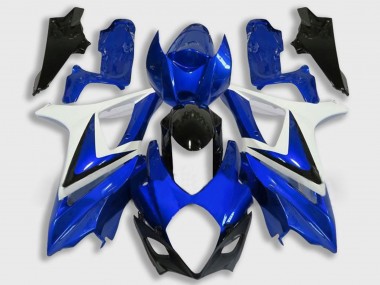 Carénage Moto Suzuki GSXR 1000 2007-2008 - Blanc Bleu Noir Abordables