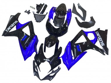 Kits Carénage Moto Suzuki GSXR 1000 2007-2008 - Bleu Noir Brillant Abordables