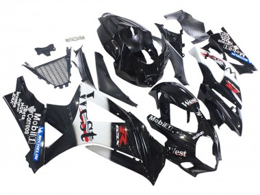 Carénages Moto Suzuki GSXR 1000 2007-2008 - Noir Brillant Blanc West Abordables