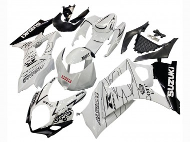 Carénages Moto Suzuki GSXR 1000 2007-2008 - Blanc Noir Alstare Corona Motul Abordables