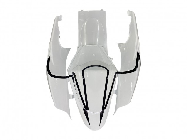 Carénages Moto Suzuki GSXR 1000 2007-2008 - Blanc Noir Alstare Corona Motul