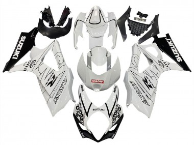 Carénages Moto Suzuki GSXR 1000 2007-2008 - Blanc Noir Alstare Corona Motul Abordables