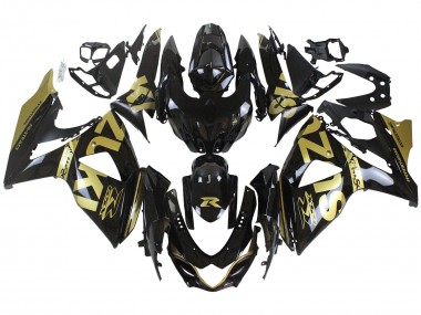 Carénages Moto Suzuki GSXR 1000 2009-2016 - Noir Brillant Or Abordables
