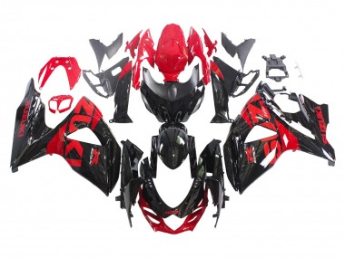 Kits Carénage Moto Suzuki GSXR 1000 2009-2016 - Noir Brillant Rouge Abordables