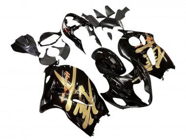 Carénages Moto Suzuki GSXR 1300 Hayabusa 1996-2007 - Noir Brillant Or Hayabusa Abordables