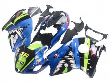 Carénages Moto Suzuki GSXR 1300 Hayabusa 1996-2007 - Bleu Vert Requin 46 Abordables