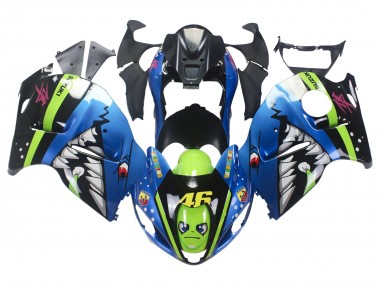 Carénages Moto Suzuki GSXR 1300 Hayabusa 1996-2007 - Bleu Vert Requin 46 Abordables