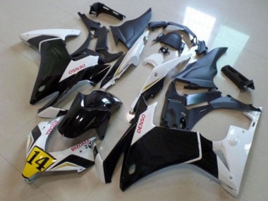Carénages Moto Honda CBR500R 2013-2015 - Blanc Jaune Noir Brillant DENSO Abordables