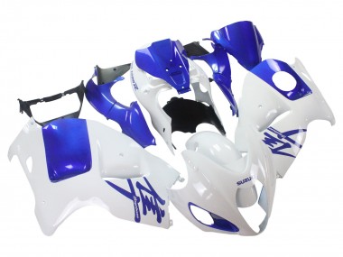 Carénages Moto Suzuki GSXR 1300 Hayabusa 1996-2007 - Blanc Bleu Hayabusa Abordables