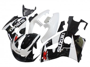 Carénages Moto Suzuki GSXR 600 / GSXR 750 1996-2000 - Noir Blanc Abordables