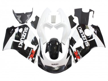 Carénages Moto Suzuki GSXR 600 / GSXR 750 1996-2000 - Noir Blanc Abordables