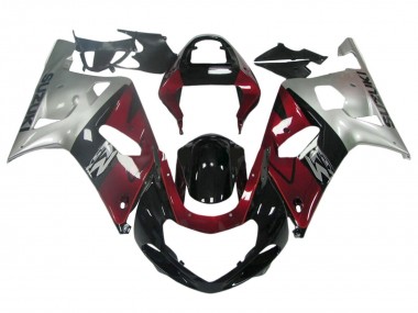 Carénages Moto Suzuki GSXR 600 / GSXR 750 1996-2000 - Bleu Foncé Blanc Abordables