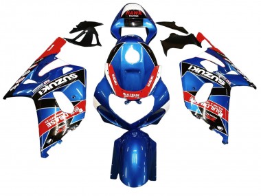 Carénages Moto Suzuki GSXR 600 / GSXR 750 2001-2003 - Bleu Rouge Courses Abordables