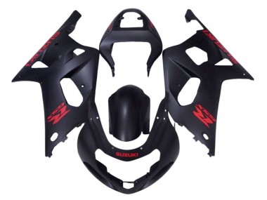 Carénages Moto Suzuki GSXR 600 / GSXR 750 2001-2003 - Noir Mat Rouge Abordables