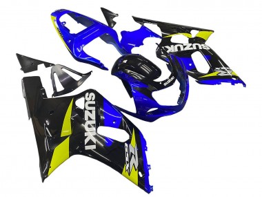 Carénages Moto Suzuki GSXR 600 / GSXR 750 2001-2003 - Bleu Jaune Noir Brillant Abordables