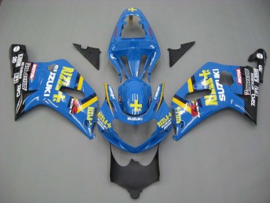 Carénages Moto Suzuki GSXR 600 / GSXR 750 2001-2003 - Bleu Jaune Noir Motul Rizla Abordables