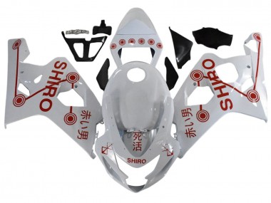 Carénages Moto Suzuki GSXR 600 / GSXR 750 2001-2003 - Blanc Rouge Shiro Abordables